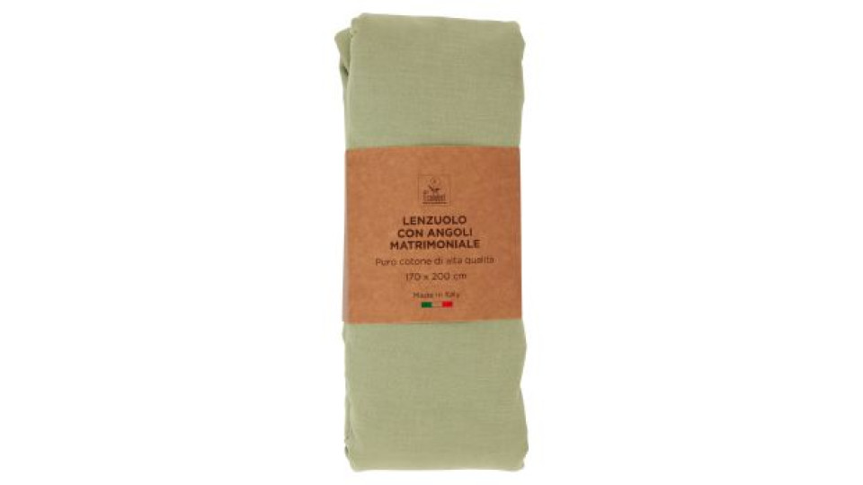 Lenzuolo con Angoli Matrimoniale 170 x 200 cm Verde P15