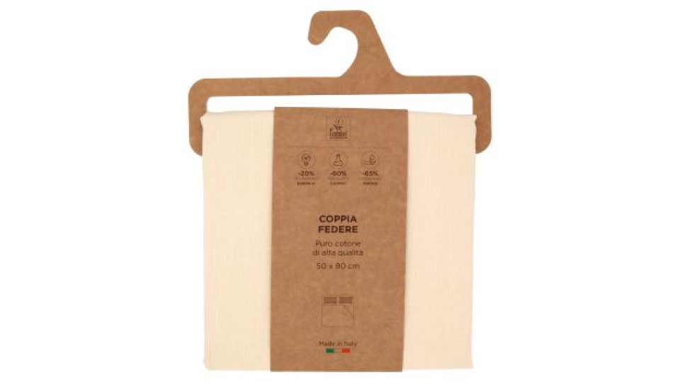 Coppia Federe 52 x 82 cm Eco Sostenibile