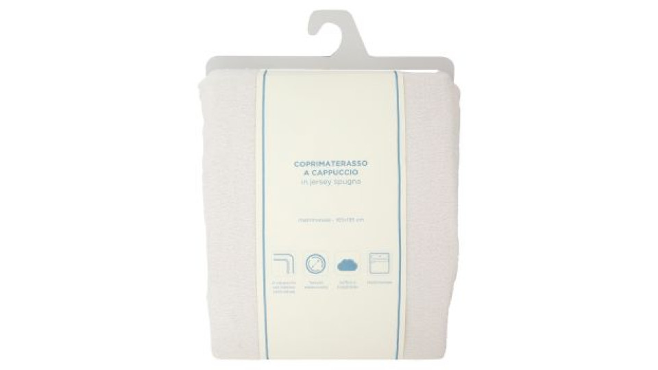 Coprimaterasso a Cappuccio in jersey spugna matrimoniale 165x195 cm