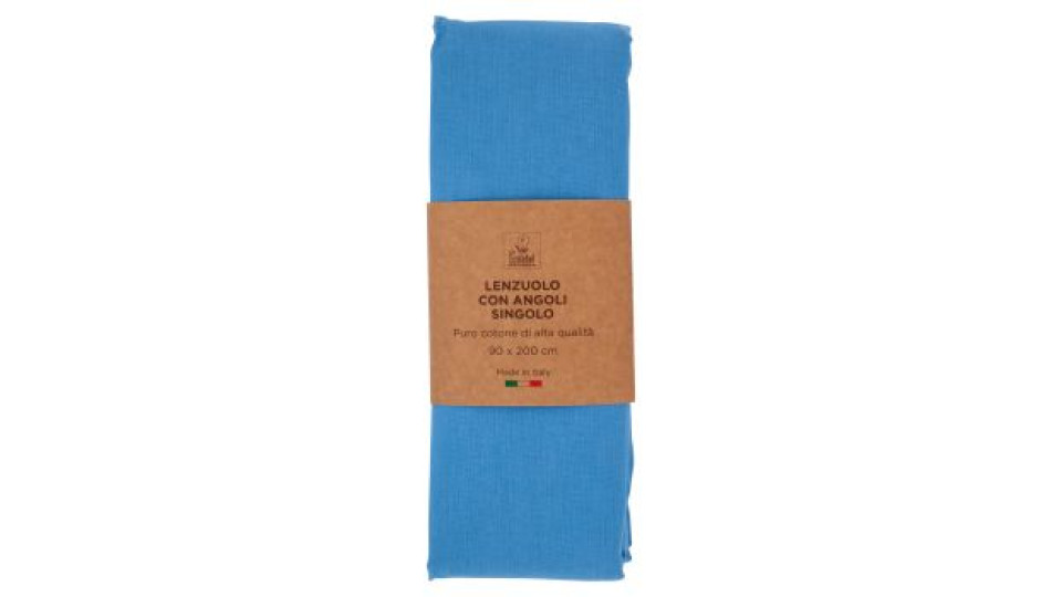 Lenzuolo con Angoli Singolo 90 x 200 cm Blu 200