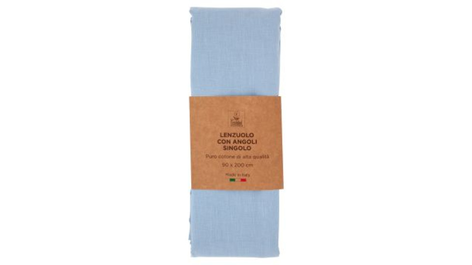 Lenzuolo con Angoli Singolo 90 x 200 cm Azzurro 293