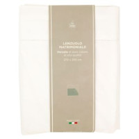 Lenzuolo Matrimoniale Percalle Bianco 270 x 290 cm
