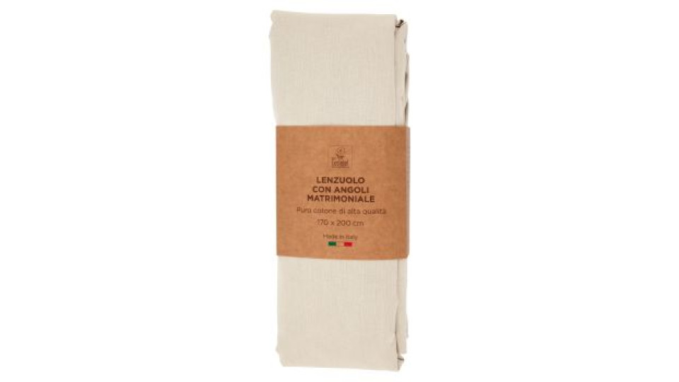 Lenzuolo con Angoli Matrimoniale 170 x 200 cm Beige 125