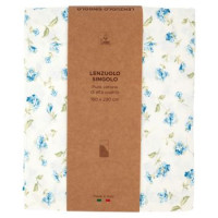 Lenzuolo Singolo 160 x 290 cm Fiorellino Blu