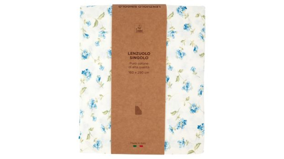 Lenzuolo Singolo 160 x 290 cm Fiorellino Blu