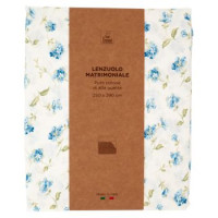 Lenzuolo Matrimoniale 250 x 290 cm Fiorellino Blu