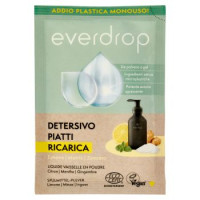 everdrop Detersivo Piatti Ricarica Limone - Menta - Zenzero 25 g