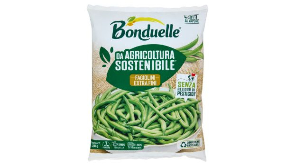 Bonduelle Da Agricoltura Sostenibile* Fagiolini Extra Fini Surgelato 450 g