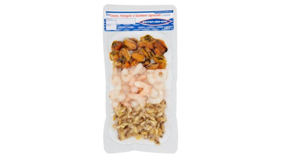 Iberia Tris Cozze, Vongole e Gamberi sgusciati congelati 250 g
