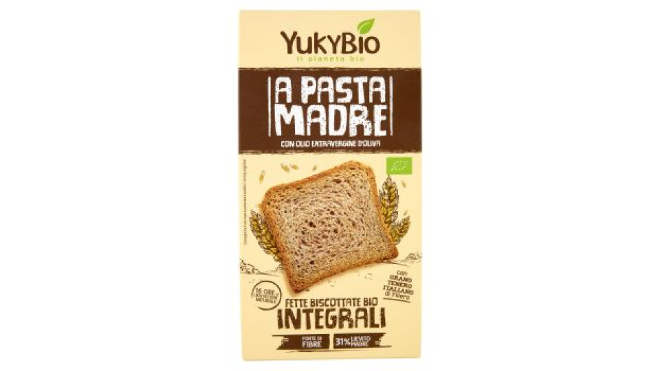 YukyBio A Pasta Madre Fette Biscottate Bio Integrali 2 x 85 g