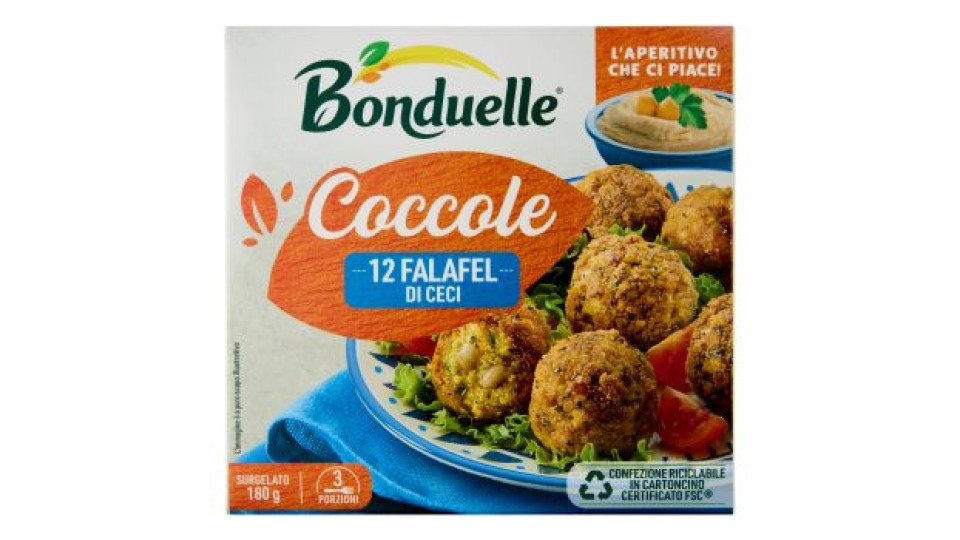 Bonduelle Coccole 12 Falafel di Ceci Surgelato 180 g