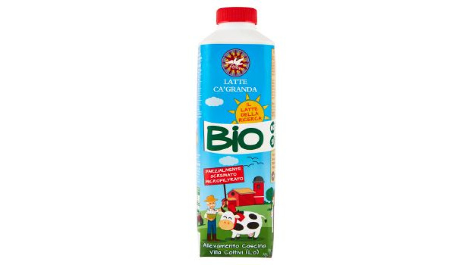 Latte Ca' Granda, Bio latte parzialmente scremato microfiltrato - da conservare in frigorifero 1 l