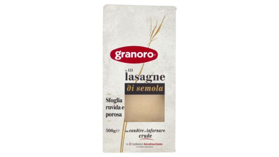 granoro n.121 lasagne di semola 500 g