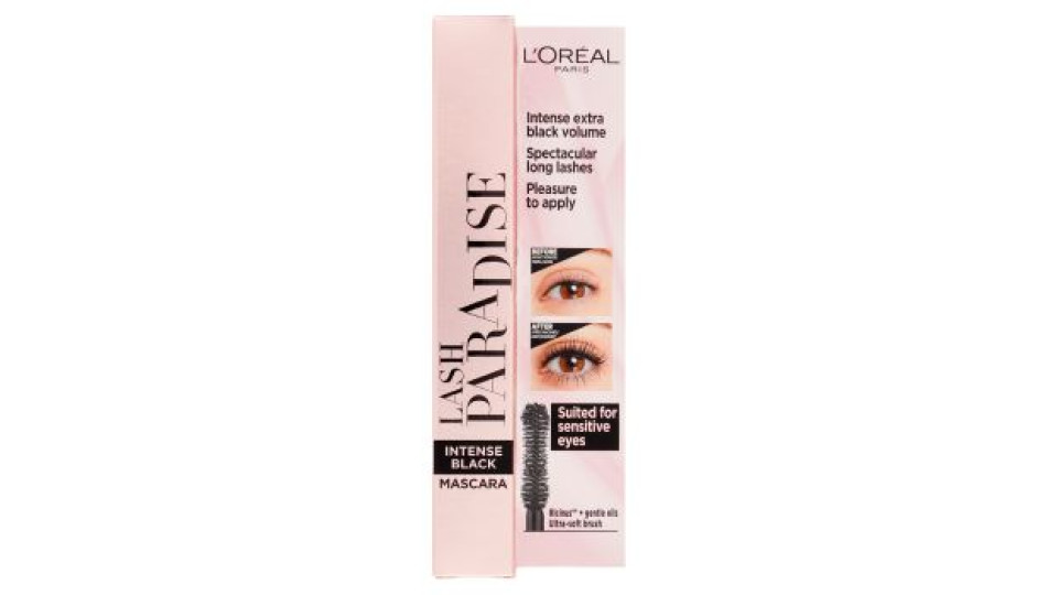 L'Oréal Paris Mascara Volumizzante e Allungante Lash Paradise, Extra Black