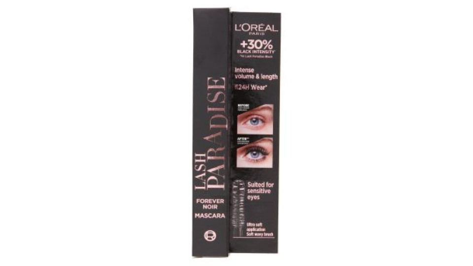 L'Oréal Paris Lash Paradise Forever Noir, Mascara Volumizzante e Allungante 6,4 ml