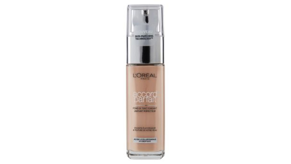 L'Oréal Paris Accord Parfait, Fondotinta Liquido con Acido Ialuronico, 2.R/2.C Vanille Rose, 30 ml