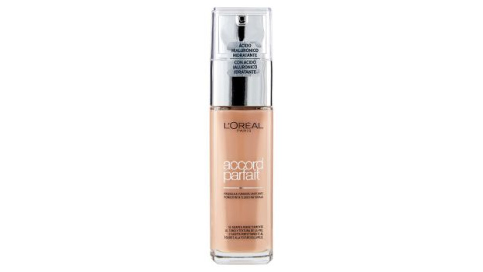 L'Oréal Paris Accord Parfait, Fondotinta Liquido con Acido Ialuronico, Sable rosé (5.R), 30 ml