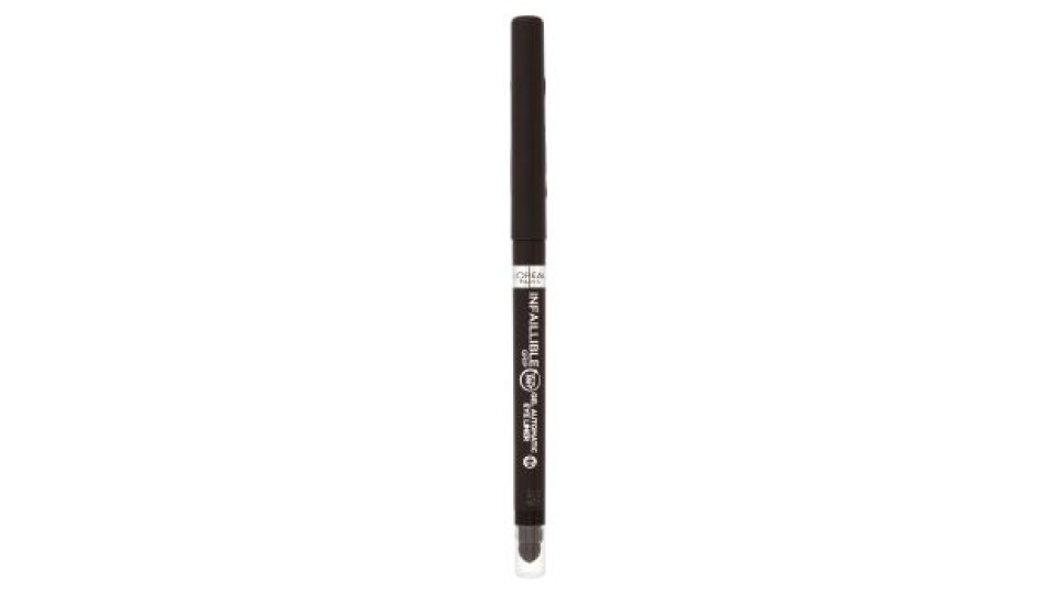 L'Oréal Paris Matita Automatica in Gel Infaillible 36H Grip Liner, Waterproof, 02 Matte Black