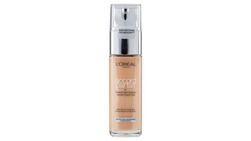 L'Oréal Paris Accord Parfait, Fondotinta Liquido con Acido Ialuronico, 3.5.D goldpeach, 30 ml