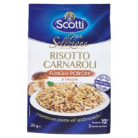 Riso Scotti Gran Selezione Risotto Carnaroli Funghi Porcini di Stagione 210 g