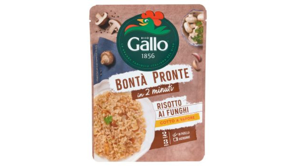 Riso Gallo Bontà Pronte in 2 minuti Risotto ai Funghi 250 g