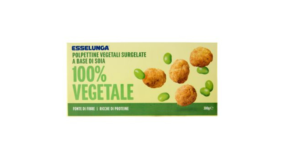 Esselunga Polpettine vegetali surgelate a base di soia 100% vegetale 300 g