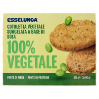 Esselunga Cotoletta vegetale surgelata a base di soia 100% vegetale 2 x 100 g