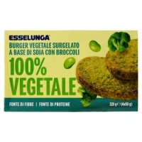 Esselunga burger 100% vegetale surgelati a base di soia con broccoli surgelati 4x80 g