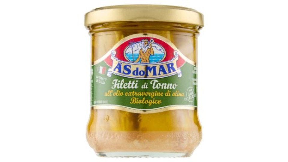 Asdomar Filetti di Tonno all'olio extravergine di oliva Biologico 170 g