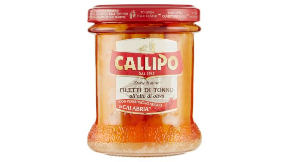 Callipo Filetti di Tonno all'olio di oliva "con Peperoncino Fresco di Calabria" 170 g