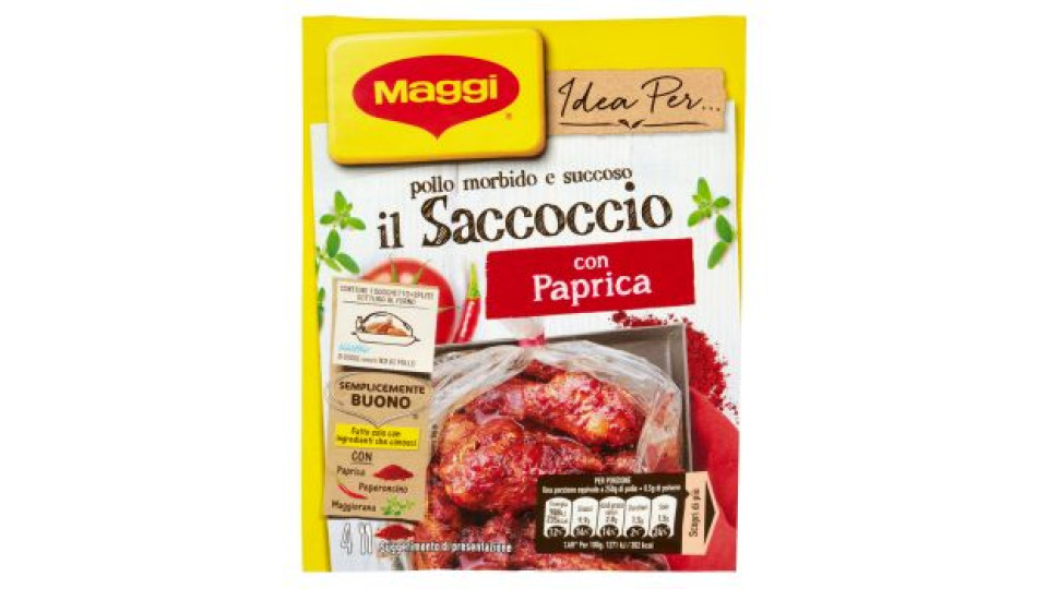 MAGGI il Saccoccio con Paprika Sacchetto e spezie per Pollo al Forno 1 pezzo 34 g
