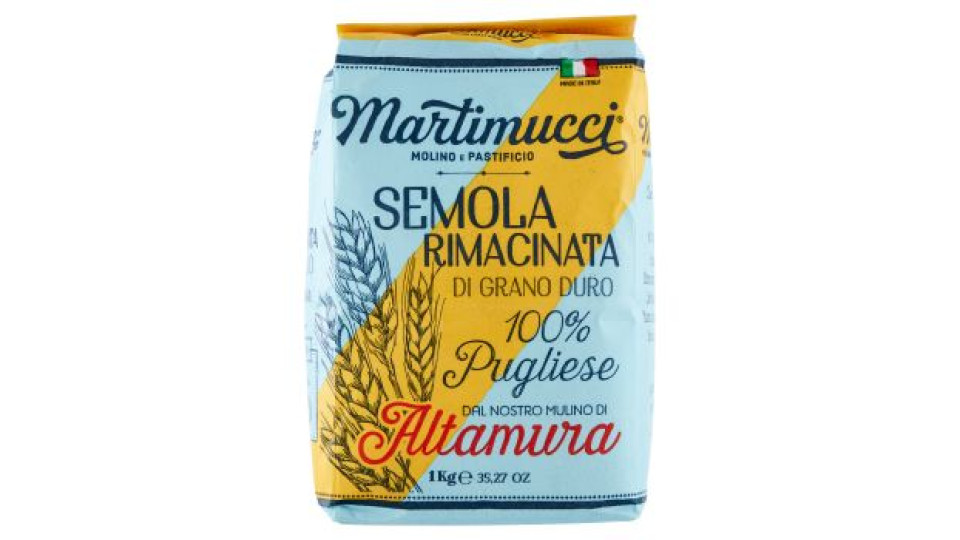 Martimucci Semola Rimacinata di Grano Duro 100% Pugliese 1 kg