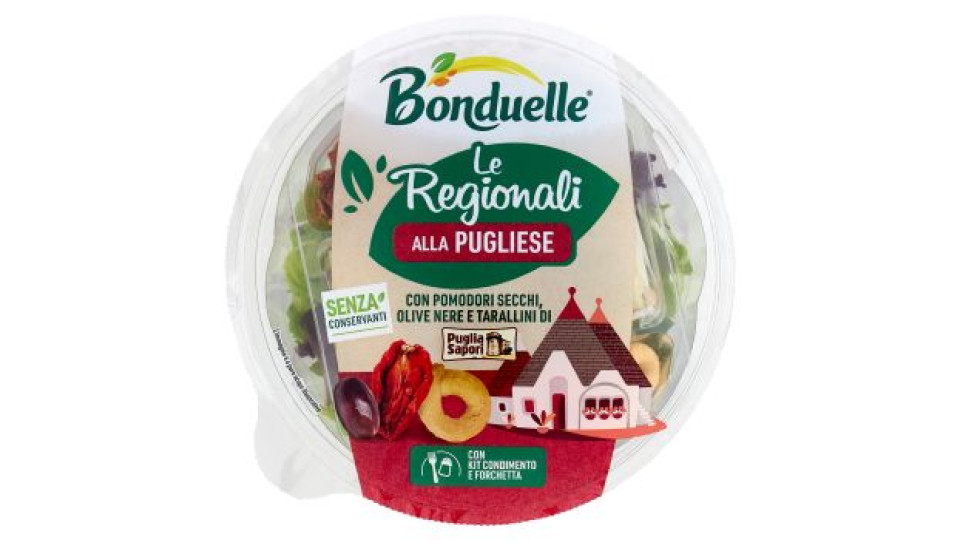 Bonduelle Le Regionali alla Pugliese con Pomodori Secchi, Olive Nere e Tarallini 130 g