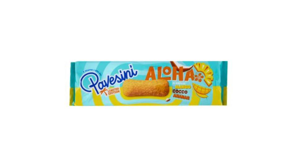 Pavesi Pavesini Aloha Snack Gusto Mango Cocco Ananas Biscotti Limited Edition 200g