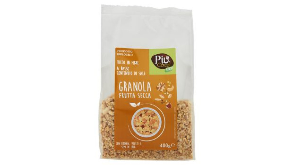 Più Cereali Bio Granola Frutta Secca 400 g