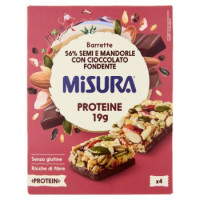 Misura Protein Barrette 56% Semi e Mandorle con Cioccolato Fondente 4 x 30 g