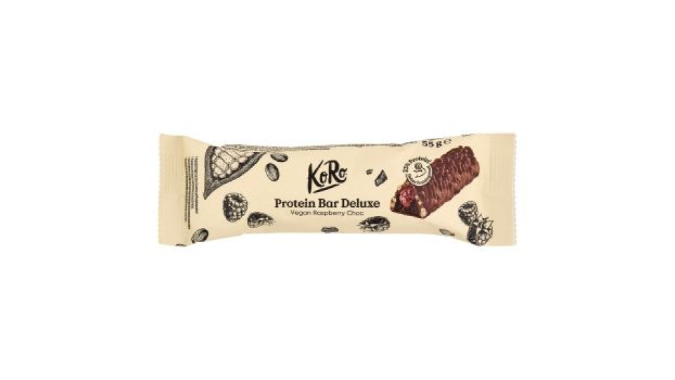 KoRo Protein Bar Deluxe Vegan Raspberry Choc 55 g