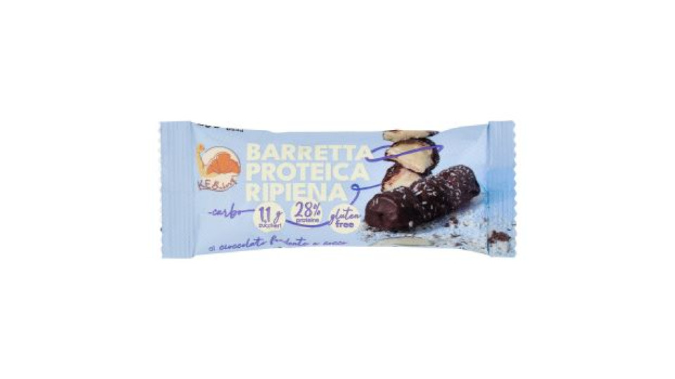 KE Bakery Barretta Proteica Ripiena al cioccolato fondente e cocco 30 g