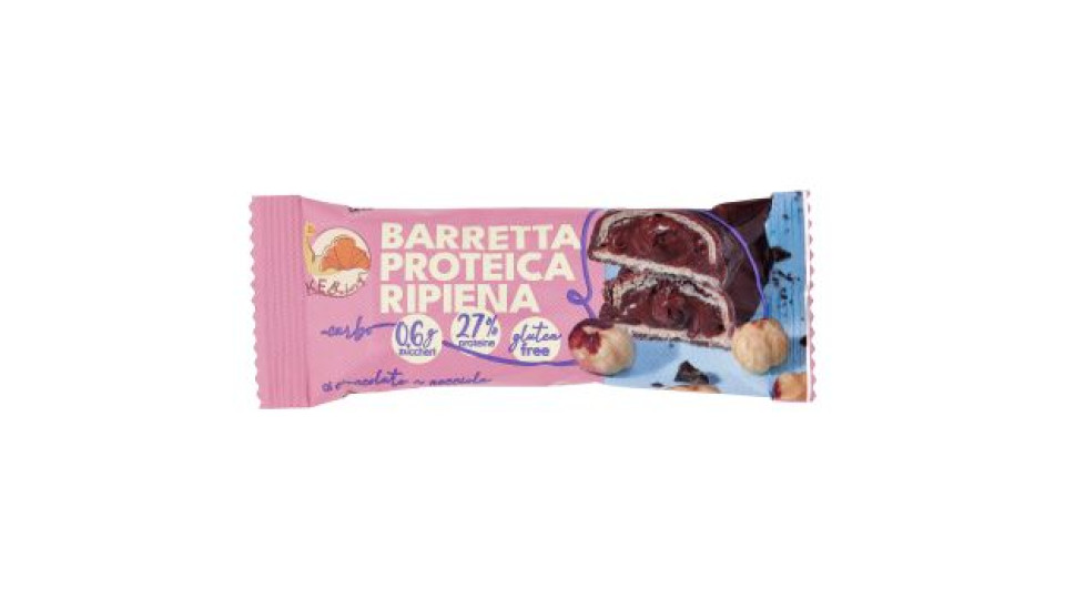 KE Bakery Barretta Proteica Ripiena al cioccolato e nocciola 30 g