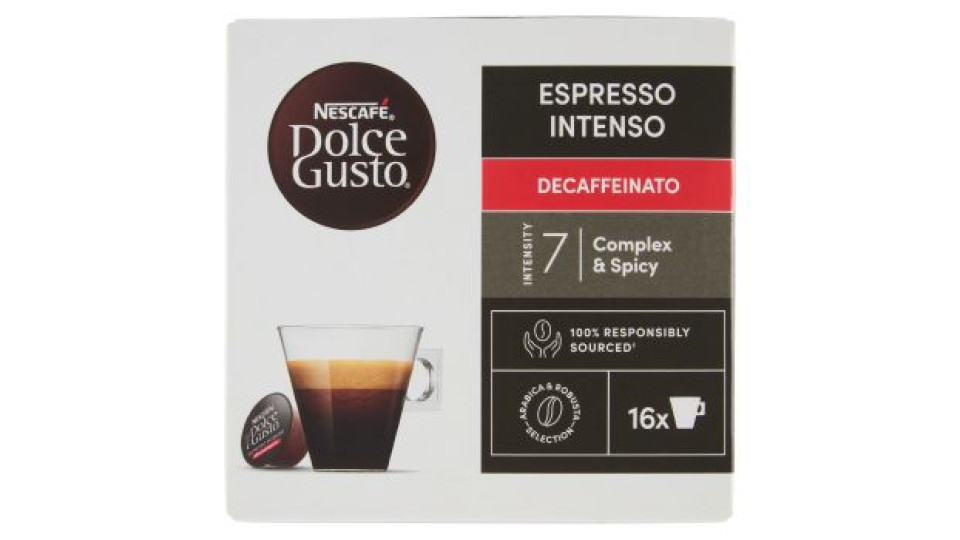 NESCAFÉ DOLCE GUSTO Espresso Intenso Decaffeinato Caffè 16 Capsule 99,2g