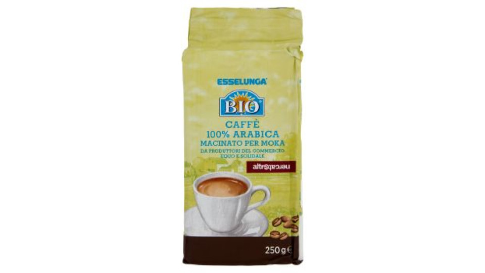 Esselunga Bio Caffè 100% arabica macinato per moka altromercato 250 g