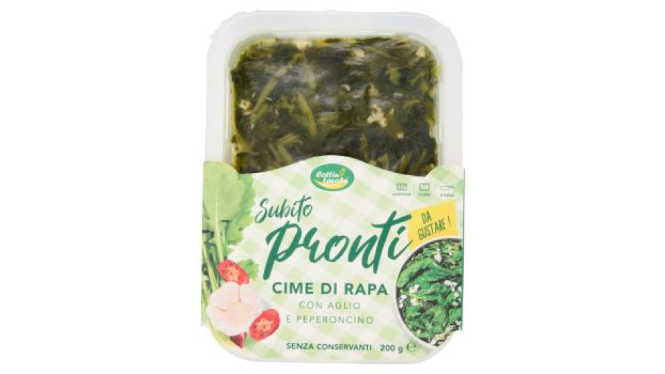 Cottin tavola Subito pronti Cime di Rapa con Aglio e Peperoncino 200 g