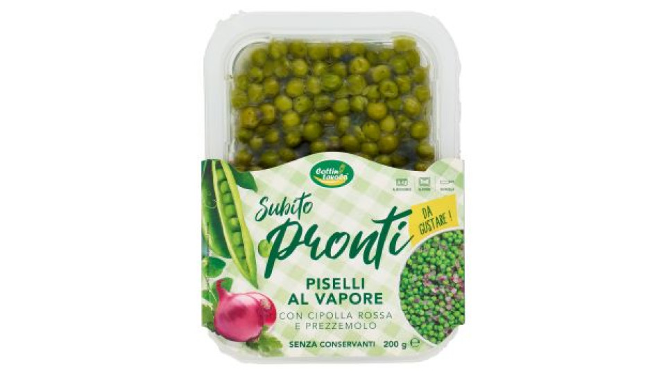 Cottin tavola Subito pronti Piselli al Vapore con Cipolla Rossa e Prezzemolo 200 g