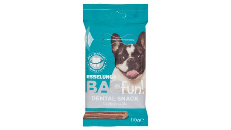 Esselunga Bao fun! Dental snack taglia piccola 7 pezzi 110 g