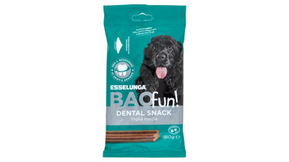 Esselunga Bao fun! Dental snack taglia media 7 pezzi 180 g