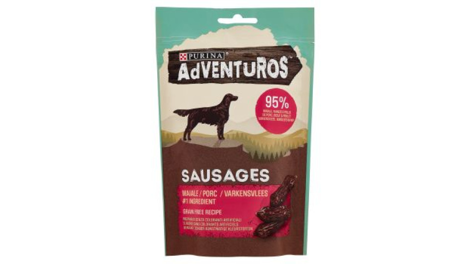 PURINA ADVENTUROS Sausages Maiale, Manzo e Pollo 70 g