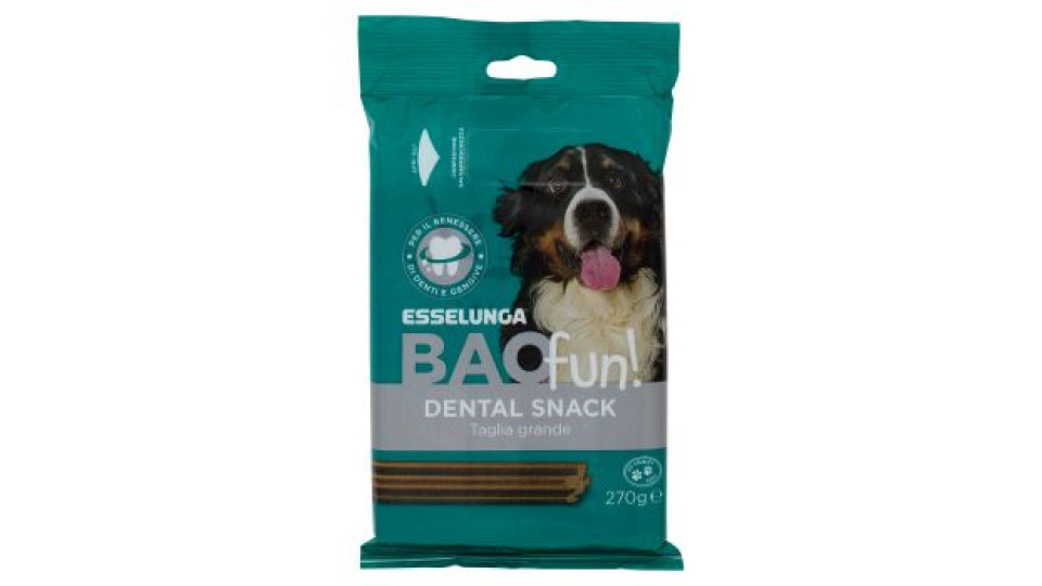 Esselunga Bao fun! Dental snack taglia grande 7 pezzi 270 g