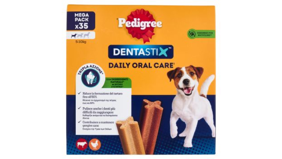 Pedigree Dentastix Snack per igiene orale Cane Piccolo 35 Pezzi 550 g