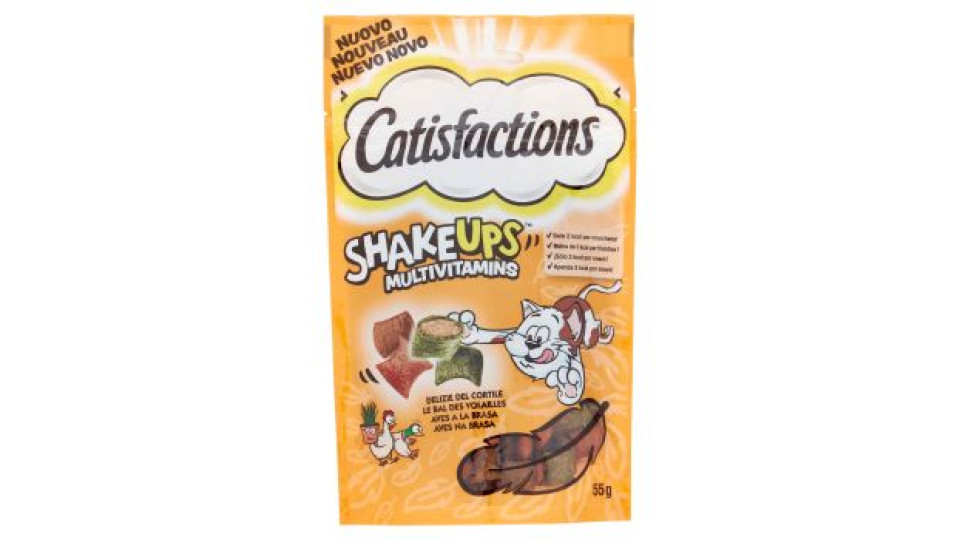 Catisfactions ShakeUps Snack Gatto Delizie del Cortile 55 g