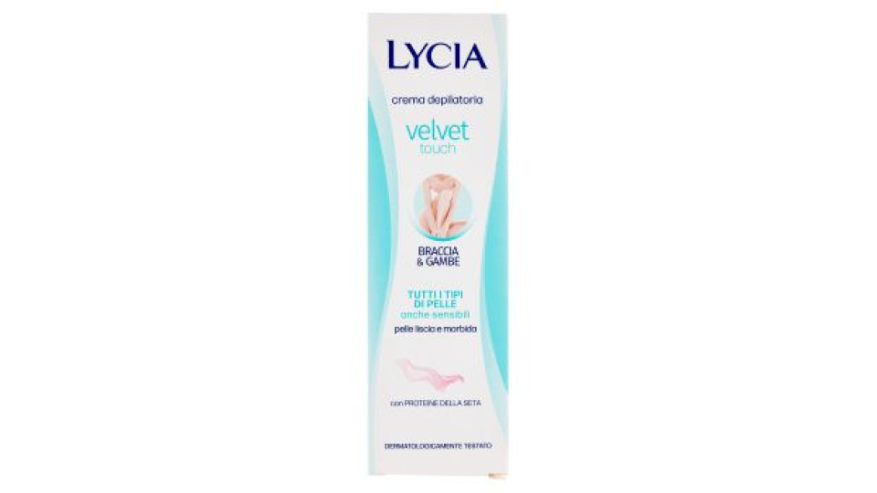 Lycia velvet touch crema depilatoria Braccia & Gambe Tutti i Tipi di Pelle anche sensibili 150 ml